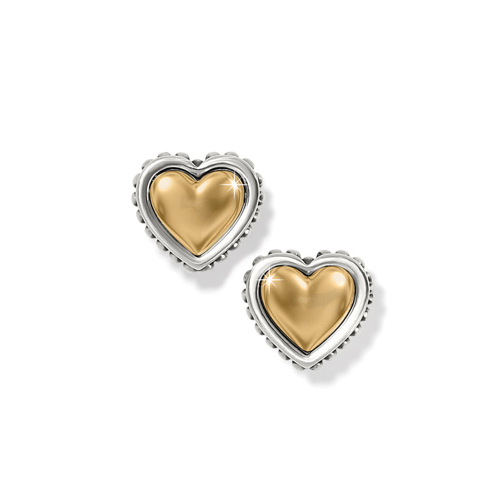 Brighton Pretty Tough Petite Heart Post Earrings-01-Jewelry-Brighton-Market Street Nest, Fashionable Clothing, Shoes and Home Décor Located in Mabank, TX