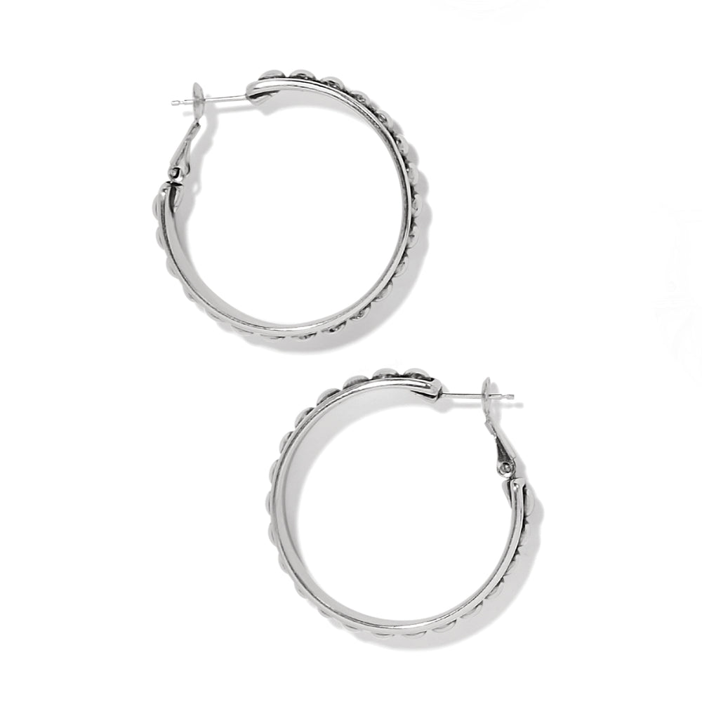 Brighton Pretty Tough Stud Large Leverback Hoop Earrings-Earrings-Brighton-Market Street Nest, Fashionable Clothing, Shoes and Home Décor Located in Mabank, TX