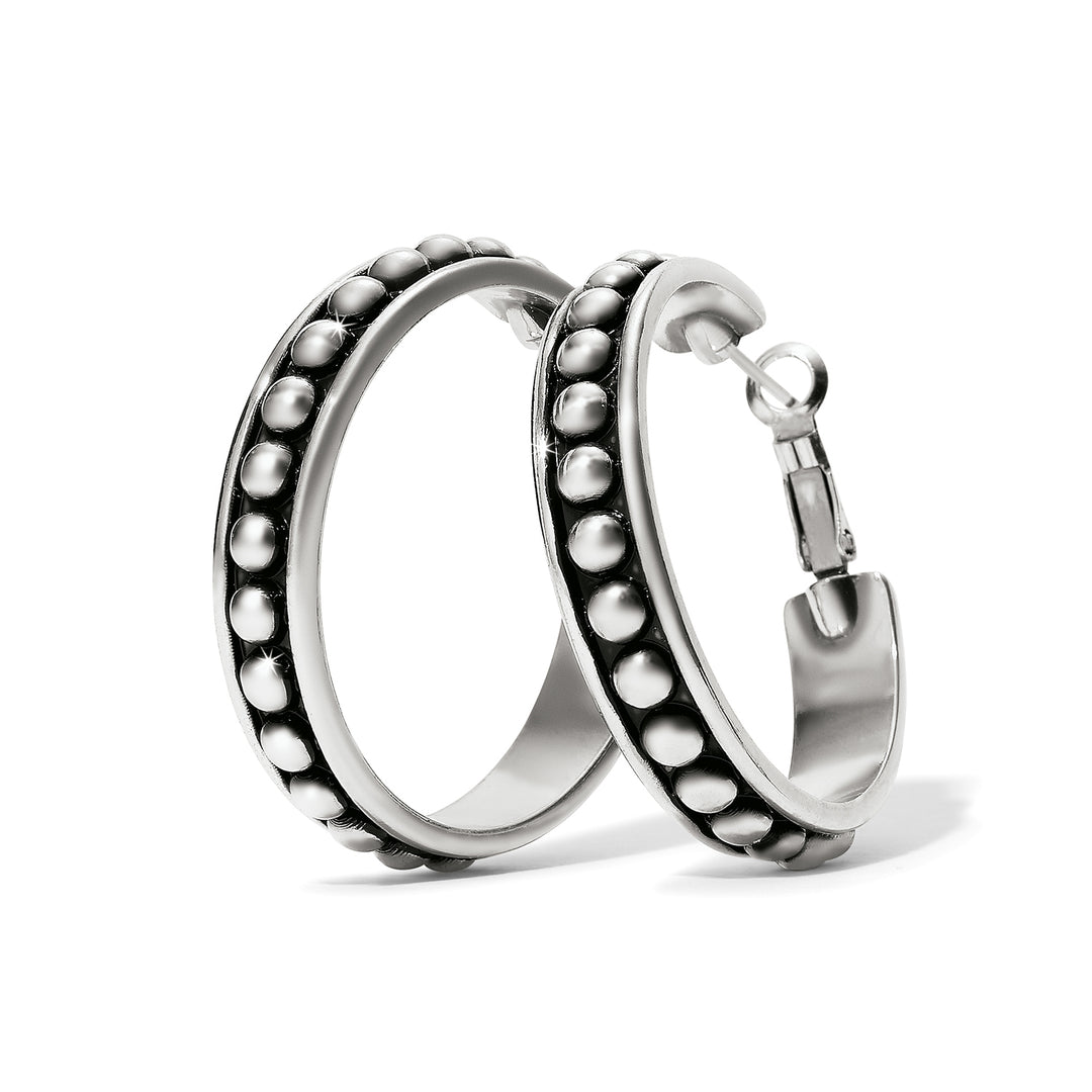 Brighton Pretty Tough Stud Large Leverback Hoop Earrings-Earrings-Brighton-Market Street Nest, Fashionable Clothing, Shoes and Home Décor Located in Mabank, TX