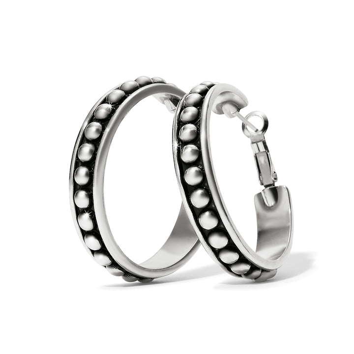 Brighton Pretty Tough Stud Large Leverback Hoop Earrings-Earrings-Brighton-Market Street Nest, Fashionable Clothing, Shoes and Home Décor Located in Mabank, TX