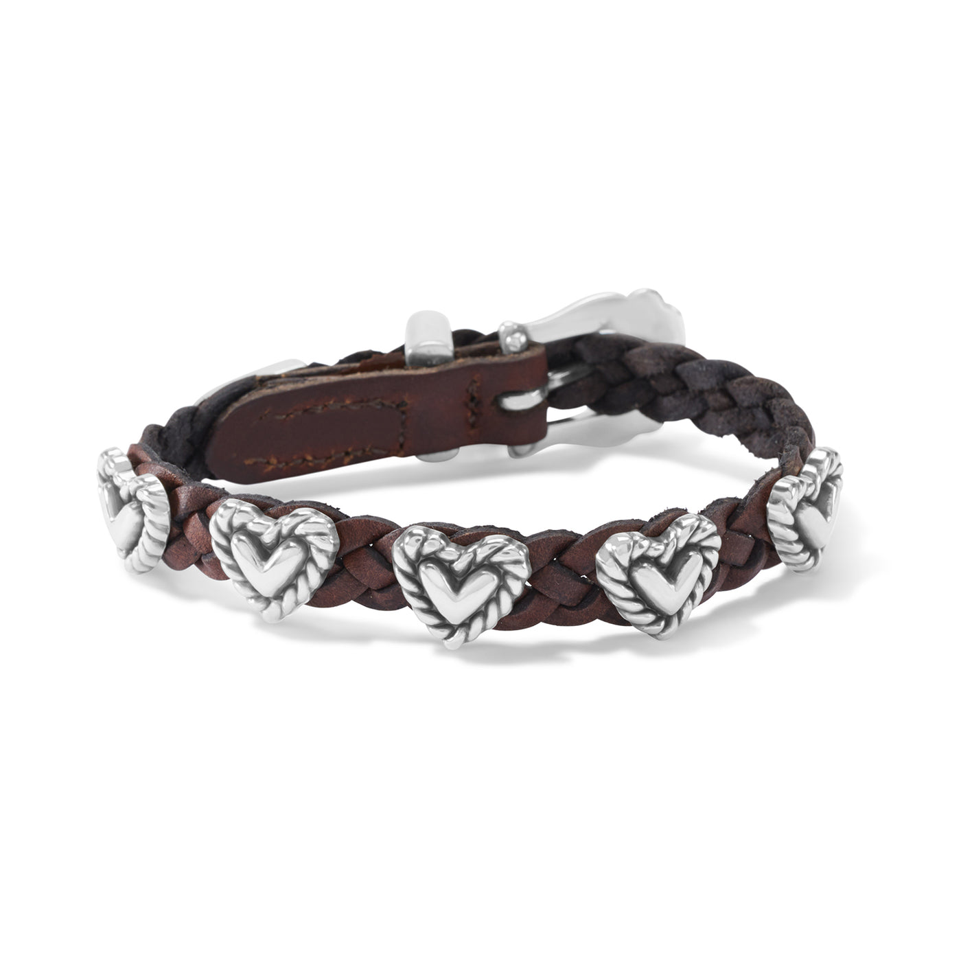 Brighton Roped Heart Braid Bandit Bracelet in Brown-Bracelets-Brighton-Market Street Nest, Fashionable Clothing, Shoes and Home Décor Located in Mabank, TX