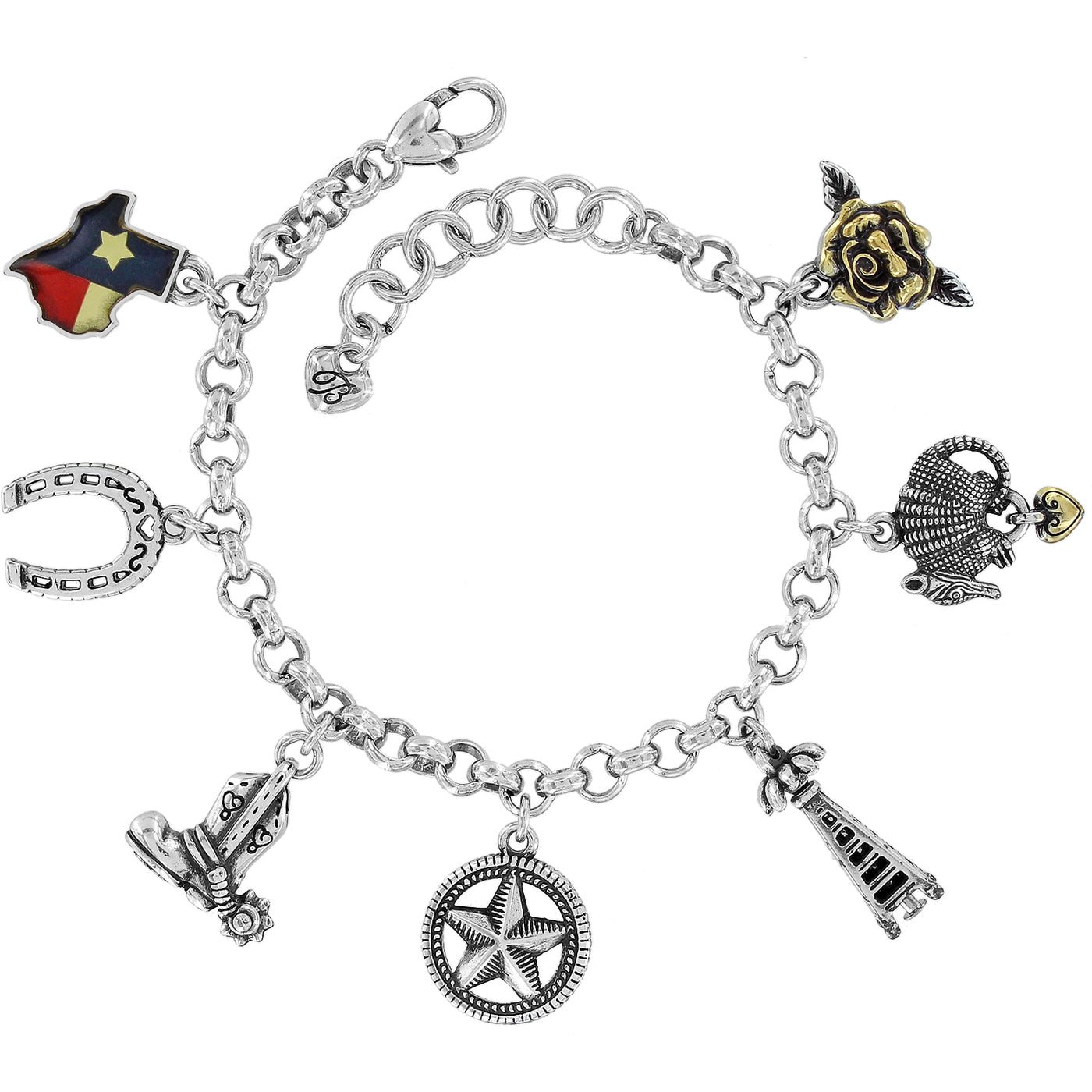 Texas State Charm Bracelet-Bracelets-Brighton-Market Street Nest, Fashionable Clothing, Shoes and Home Décor Located in Mabank, TX