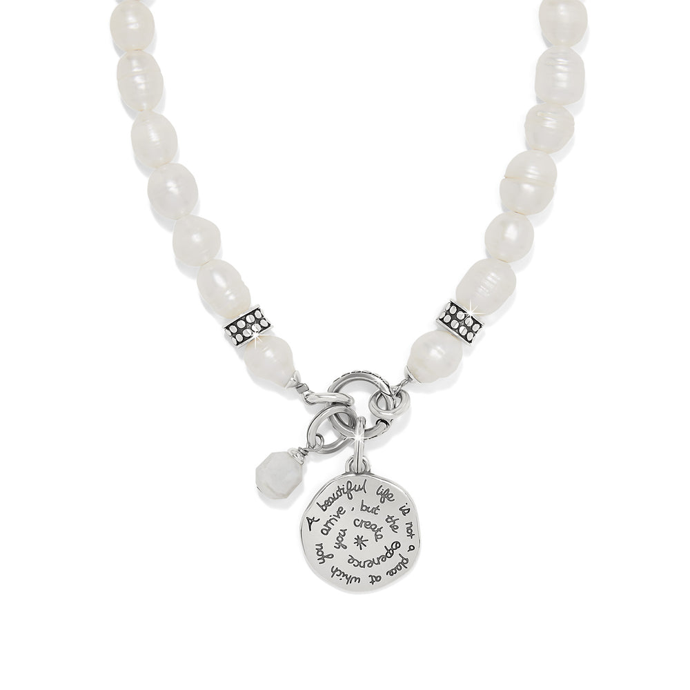 Brighton Token Charm Pearl Necklace-neck-Brighton-Market Street Nest, Fashionable Clothing, Shoes and Home Décor Located in Mabank, TX