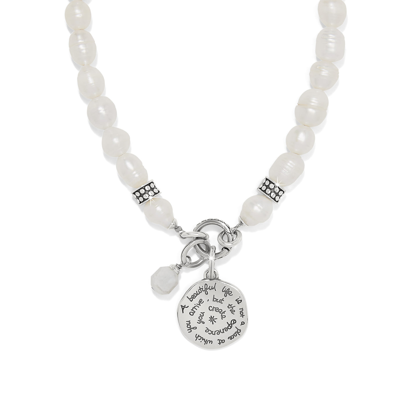 Brighton Token Charm Pearl Necklace-neck-Brighton-Market Street Nest, Fashionable Clothing, Shoes and Home Décor Located in Mabank, TX
