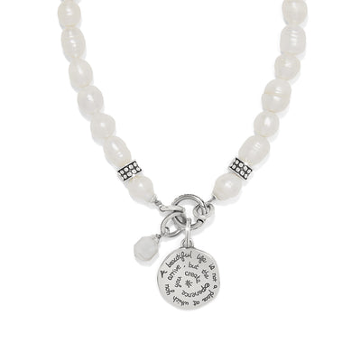 Brighton Token Charm Pearl Necklace-neck-Brighton-Market Street Nest, Fashionable Clothing, Shoes and Home Décor Located in Mabank, TX