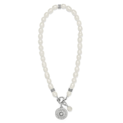 Brighton Token Charm Pearl Necklace-neck-Brighton-Market Street Nest, Fashionable Clothing, Shoes and Home Décor Located in Mabank, TX