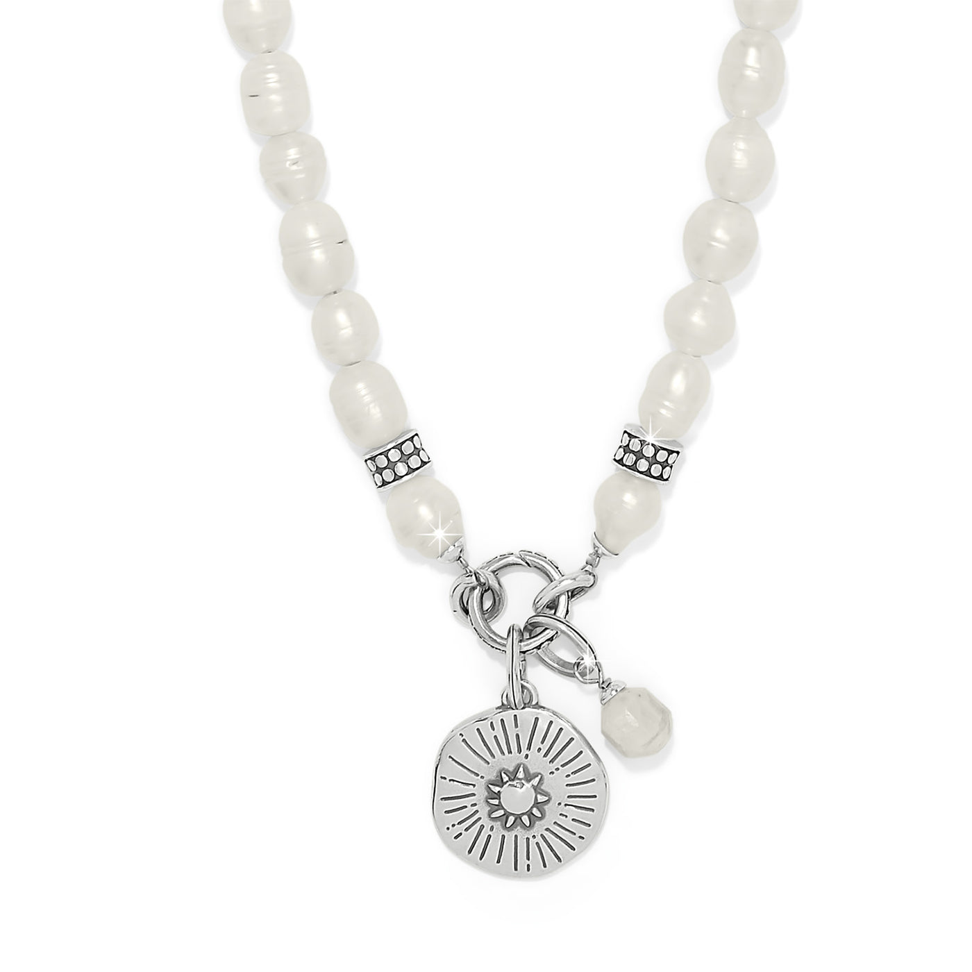 Brighton Token Charm Pearl Necklace-neck-Brighton-Market Street Nest, Fashionable Clothing, Shoes and Home Décor Located in Mabank, TX