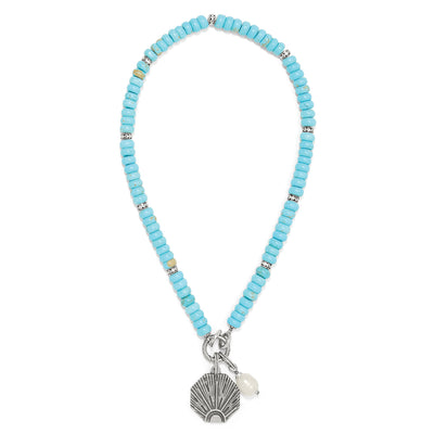 Brighton Token Charm Turquoise Necklace-Necklaces-Brighton-Market Street Nest, Fashionable Clothing, Shoes and Home Décor Located in Mabank, TX