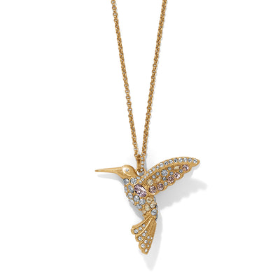 Brighton Trust Your Journey Golden Hummingbird Necklace-Necklace-Brighton-Market Street Nest, Fashionable Clothing, Shoes and Home Décor Located in Mabank, TX