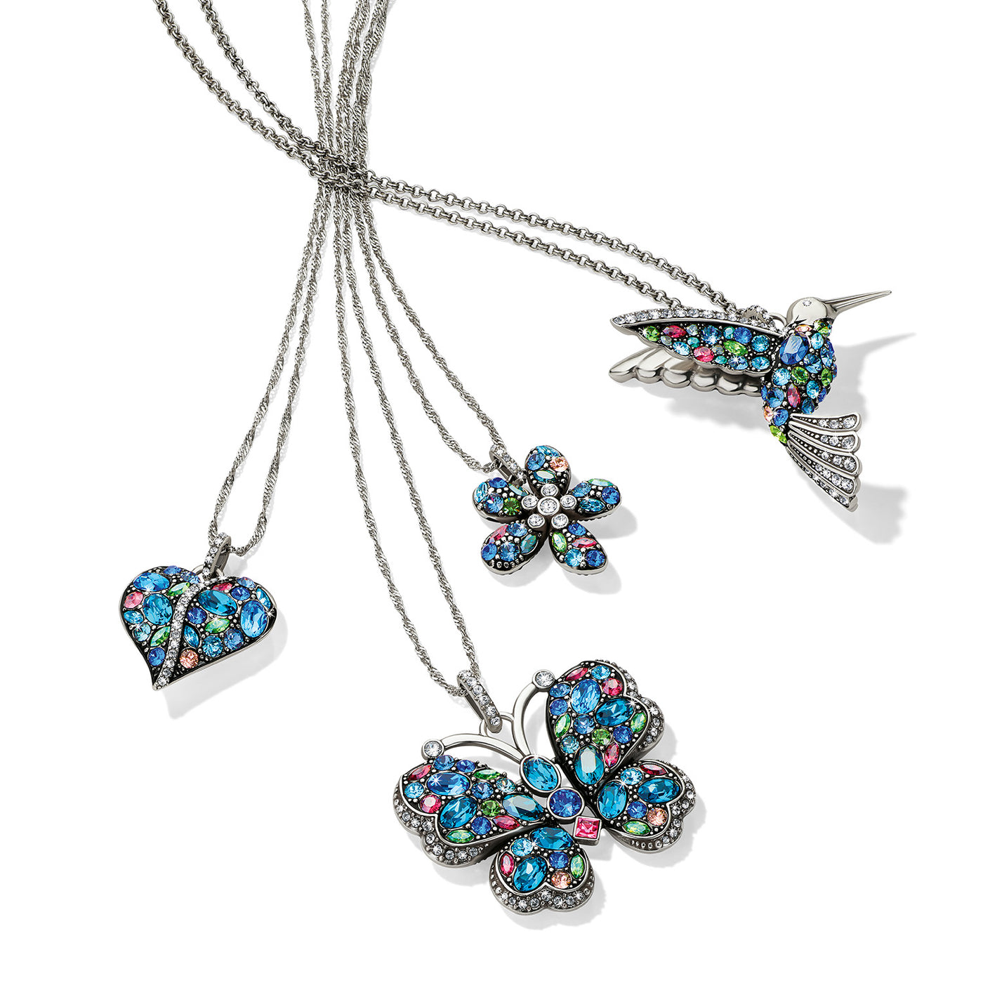 Brighton Trust Your Journey Hummingbird Necklace-Necklaces-Brighton-Market Street Nest, Fashionable Clothing, Shoes and Home Décor Located in Mabank, TX