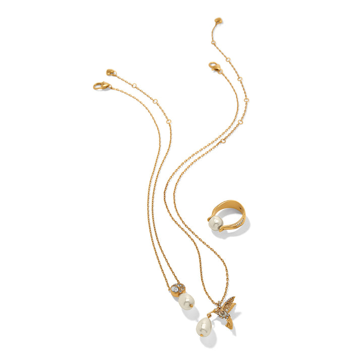 Brighton Trust Your Journey Petite Pearl Necklace-01-Jewelry-Brighton-Market Street Nest, Fashionable Clothing, Shoes and Home Décor Located in Mabank, TX