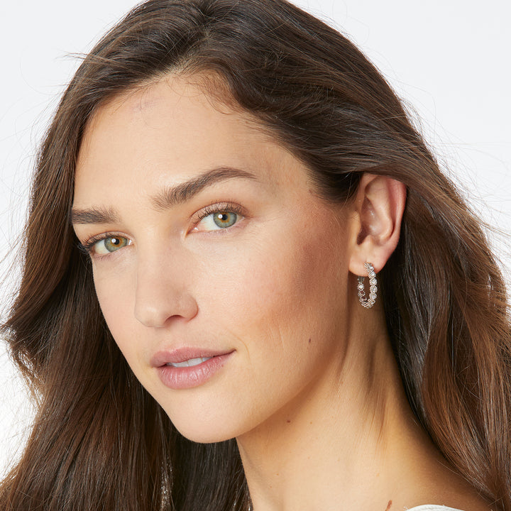 Brighton Twinkle Splendor Small Hoop Earrings-01-Jewelry-Brighton-Market Street Nest, Fashionable Clothing, Shoes and Home Décor Located in Mabank, TX