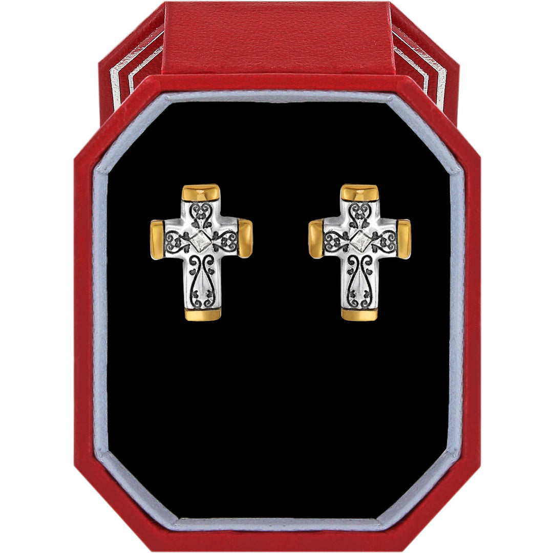 Brighton Venezia Cross Post Earrings Gift Box-01-Jewelry-Brighton-Market Street Nest, Fashionable Clothing, Shoes and Home Décor Located in Mabank, TX