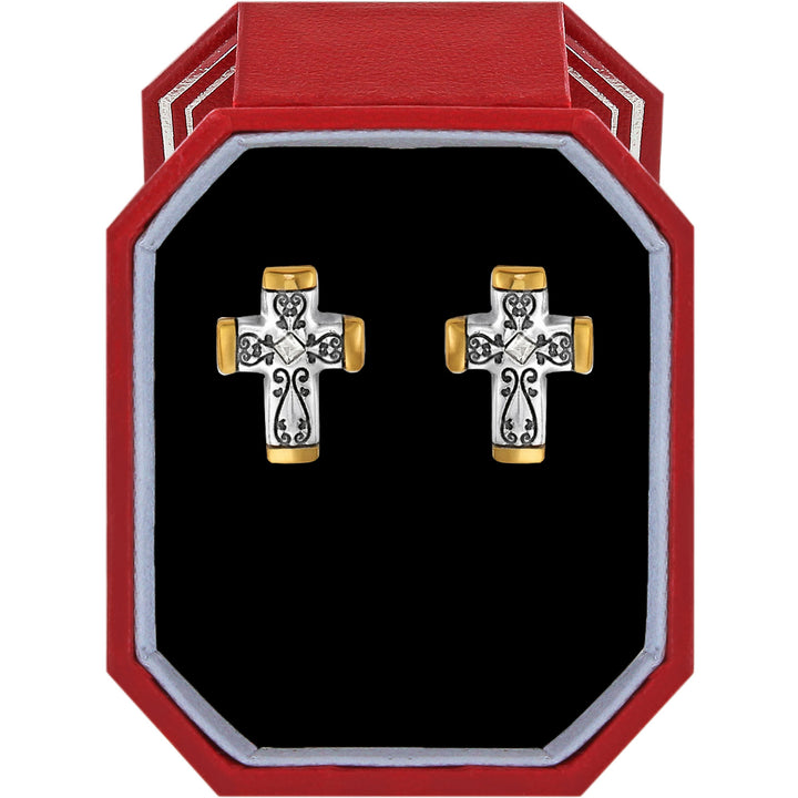 Brighton Venezia Cross Post Earrings Gift Box-01-Jewelry-Brighton-Market Street Nest, Fashionable Clothing, Shoes and Home Décor Located in Mabank, TX