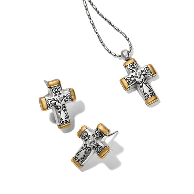 Brighton Venezia Cross Reversible Necklace-Necklaces-Brighton-Market Street Nest, Fashionable Clothing, Shoes and Home Décor Located in Mabank, TX