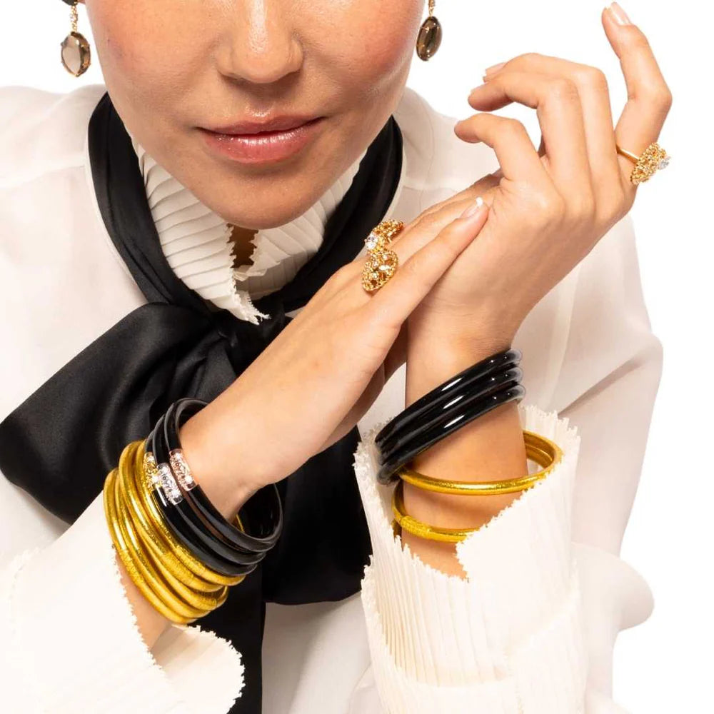 BuDhaGirl Black Three Kings All Weather Bangles (set of 3)-Jewelry-Budhagirl-Market Street Nest, Fashionable Clothing, Shoes and Home Décor Located in Mabank, TX