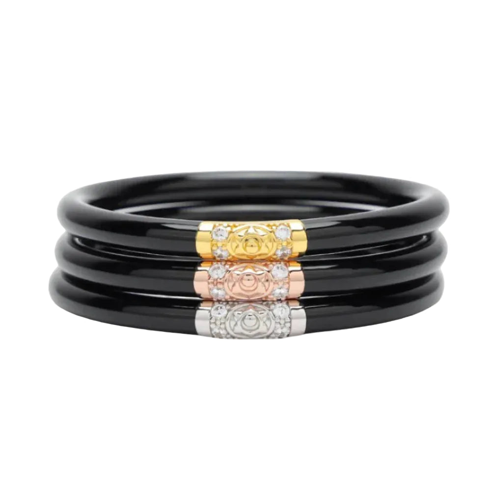 BuDhaGirl Black Three Kings All Weather Bangles (set of 3)-Jewelry-Budhagirl-Market Street Nest, Fashionable Clothing, Shoes and Home Décor Located in Mabank, TX