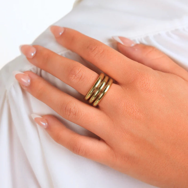 Budhagirl Aura All Weather Rings - Set of 3-01-Jewelry-Budhagirl-Market Street Nest, Fashionable Clothing, Shoes and Home Décor Located in Mabank, TX