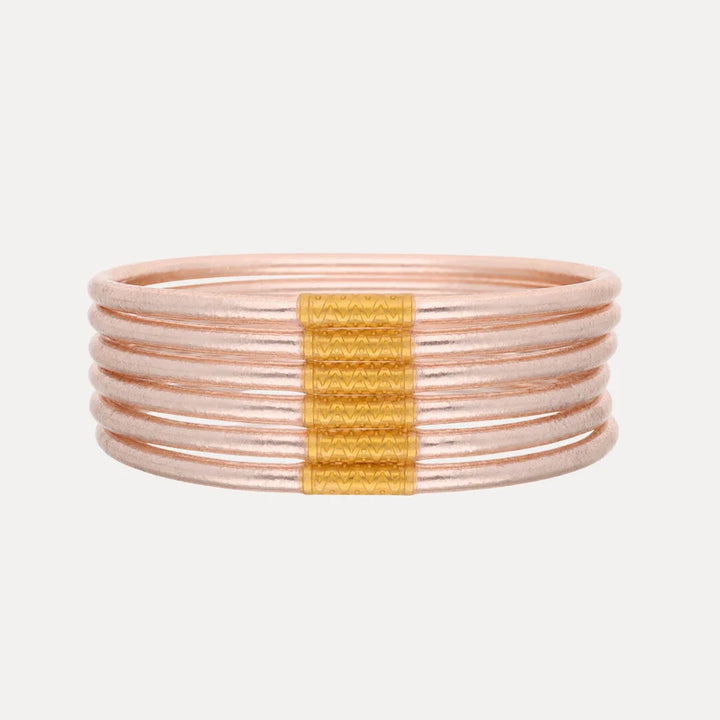 Budhagirl Champagne Lumine All Weather Bangles (Set of 6)
