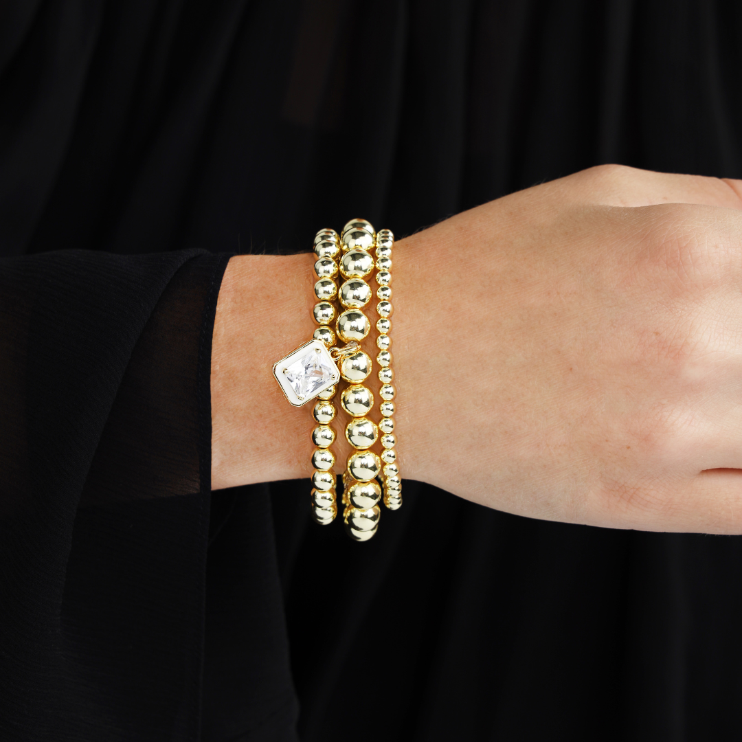 Budhagirl Gold Melinda Beaded Bracelet Set-Bracelets-Budhagirl-Market Street Nest, Fashionable Clothing, Shoes and Home Décor Located in Mabank, TX