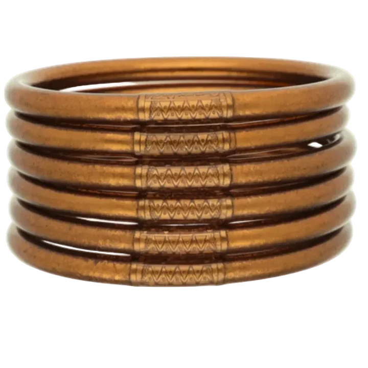 Budhagirl Saddle All Weather Bangles (Set of 6)-01-Jewelry-Budhagirl-Market Street Nest, Fashionable Clothing, Shoes and Home Décor Located in Mabank, TX