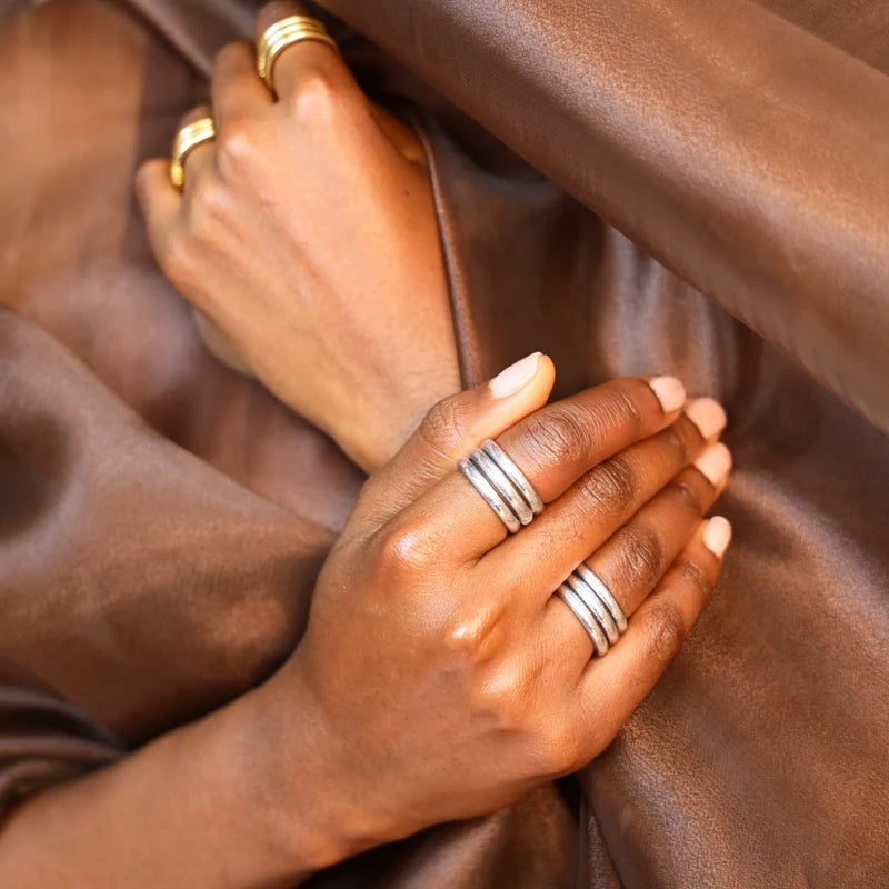 Budhagirl Silver All Weather Rings - Set of 3-01-Jewelry-Budhagirl-Market Street Nest, Fashionable Clothing, Shoes and Home Décor Located in Mabank, TX