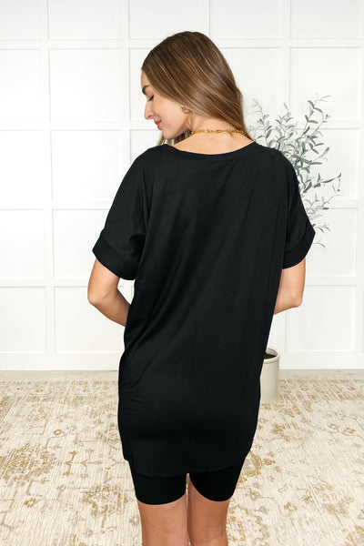 Buttery Soft V-Neck Bike Short Set in Black-Womens-Ave Shops-Market Street Nest, Fashionable Clothing, Shoes and Home Décor Located in Mabank, TX
