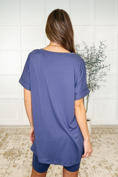 Buttery Soft V-Neck Bike Short Set in Marlin-Womens-Ave Shops-Market Street Nest, Fashionable Clothing, Shoes and Home Décor Located in Mabank, TX