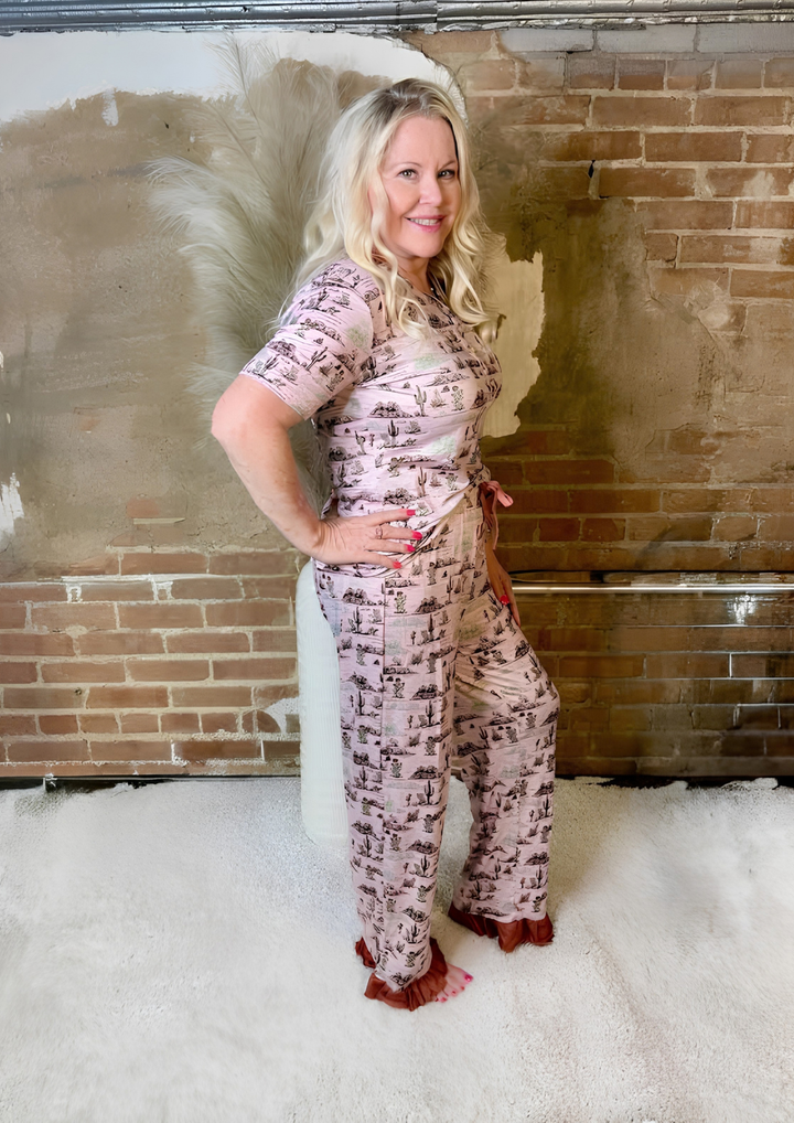 Cactus Print Pajama Set-11-Leisure, Lounge, Sport-Simply Southern-Market Street Nest, Fashionable Clothing, Shoes and Home Décor Located in Mabank, TX