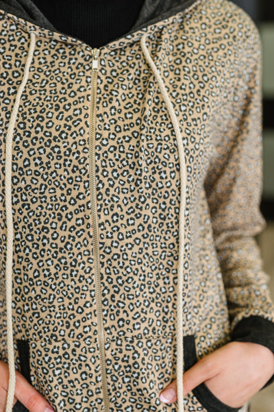 Call of the Wild Contrast Trim Zip Up-Womens-Ave Shops-Market Street Nest, Fashionable Clothing, Shoes and Home Décor Located in Mabank, TX