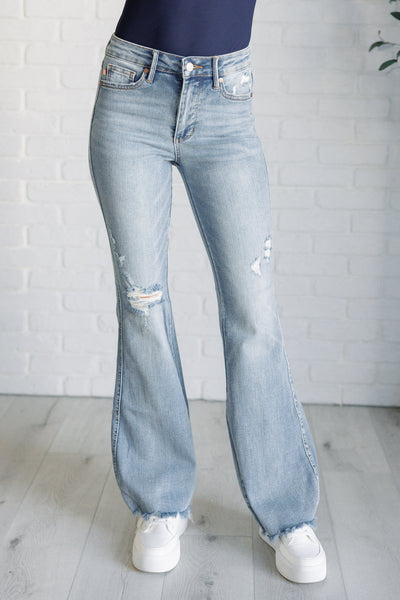 Caroline Mid Rise Control Top Distressed Flare Jeans-Womens-Ave Shops-Market Street Nest, Fashionable Clothing, Shoes and Home Décor Located in Mabank, TX