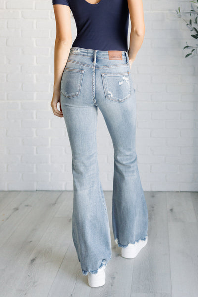 Caroline Mid Rise Control Top Distressed Flare Jeans-Womens-Ave Shops-Market Street Nest, Fashionable Clothing, Shoes and Home Décor Located in Mabank, TX