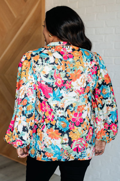 Carry Me Away Floral Peplum Blouse-Blouses-Ave Shops-Market Street Nest, Fashionable Clothing, Shoes and Home Décor Located in Mabank, TX