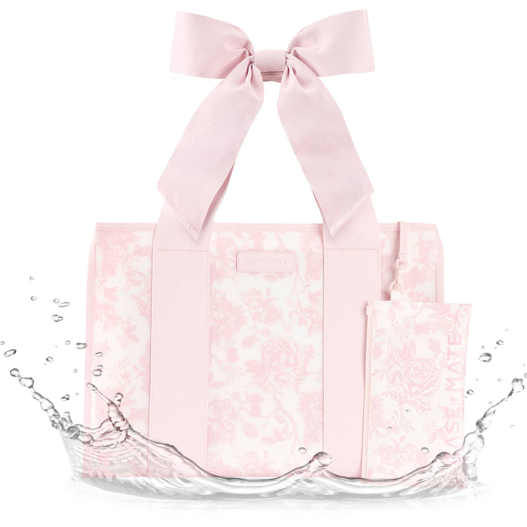 Case-Mate Afternoon Rosé Bow Jelly Tote Bag-Case-Mate-Market Street Nest, Fashionable Clothing, Shoes and Home Décor Located in Mabank, TX