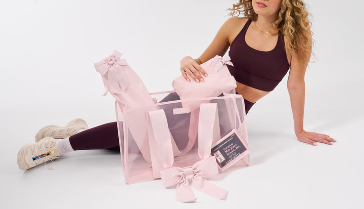 Case-Mate Mahjong Jelly Tote Set - Ballet Pink Bow-07-Handbags-Case-Mate-Market Street Nest, Fashionable Clothing, Shoes and Home Décor Located in Mabank, TX