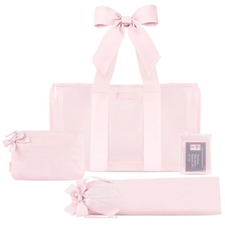 Case-Mate Mahjong Jelly Tote Set - Ballet Pink Bow-07-Handbags-Case-Mate-Market Street Nest, Fashionable Clothing, Shoes and Home Décor Located in Mabank, TX