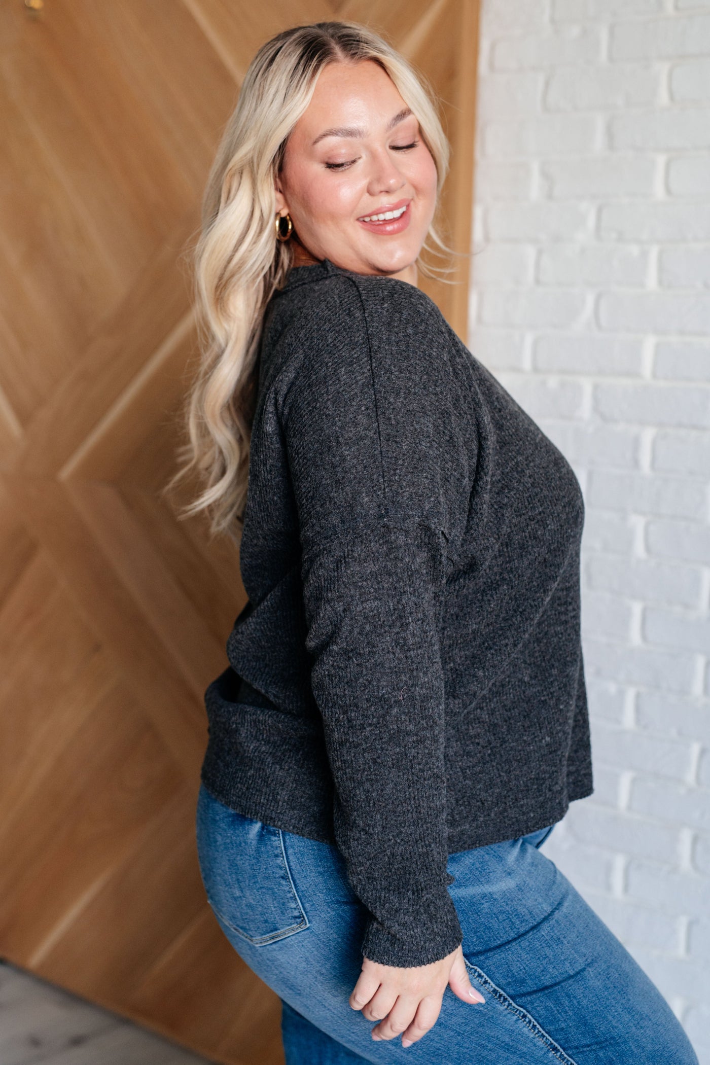 Casual Tuesday Ribbed Knit Sweater in Black-Tops-Ave Shops-Market Street Nest, Fashionable Clothing, Shoes and Home Décor Located in Mabank, TX