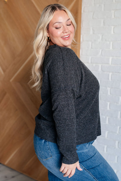 Casual Tuesday Ribbed Knit Sweater in Black-Tops-Ave Shops-Market Street Nest, Fashionable Clothing, Shoes and Home Décor Located in Mabank, TX