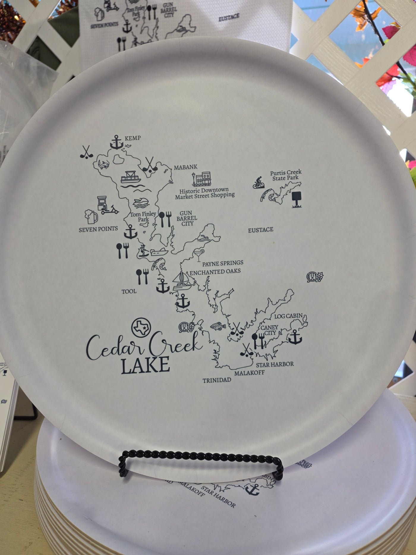 Cedar Creek Lake Melamine Round Tray