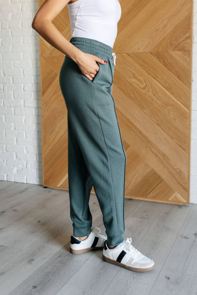 Center Seam Scuba Joggers in Ash Jade-Bottoms-Ave Shops-Market Street Nest, Fashionable Clothing, Shoes and Home Décor Located in Mabank, TX