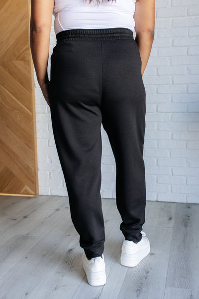 Center Seam Scuba Joggers in Black-Bottoms-Ave Shops-Market Street Nest, Fashionable Clothing, Shoes and Home Décor Located in Mabank, TX