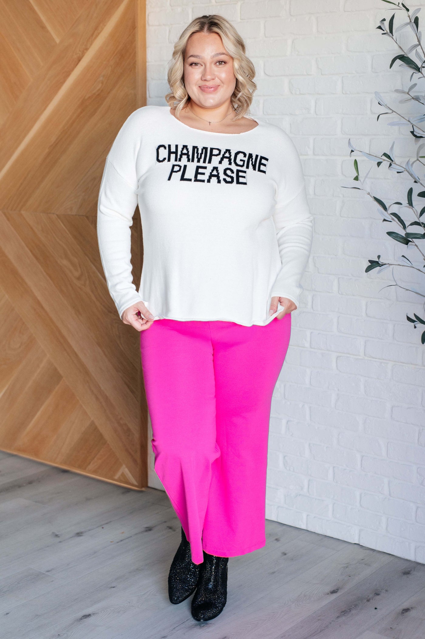 Champagne Please Lightweight Sweater-Tops-Ave Shops-Market Street Nest, Fashionable Clothing, Shoes and Home Décor Located in Mabank, TX