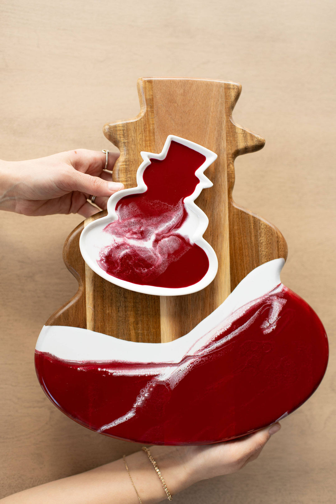 NEW! Christmas Snowman CheeseBoard/Ceramic Tray (No Tariffs)-Lynn &amp; Liana Designs-Market Street Nest, Fashionable Clothing, Shoes and Home Décor Located in Mabank, TX