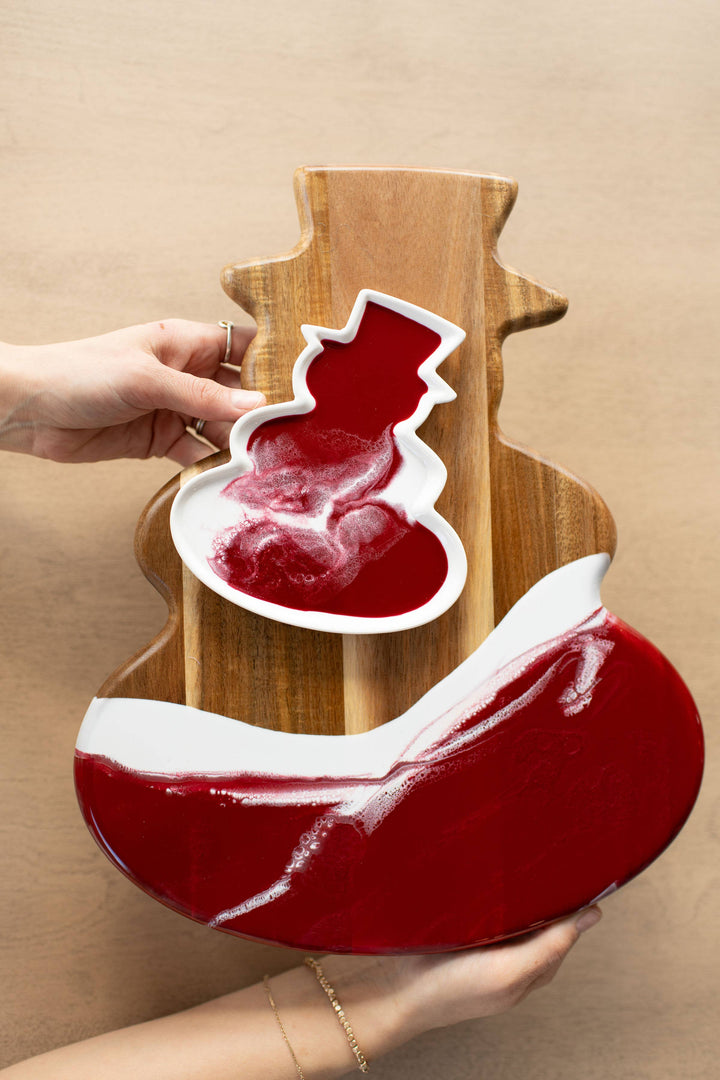 NEW! Christmas Snowman CheeseBoard/Ceramic Tray (No Tariffs)-Lynn &amp; Liana Designs-Market Street Nest, Fashionable Clothing, Shoes and Home Décor Located in Mabank, TX