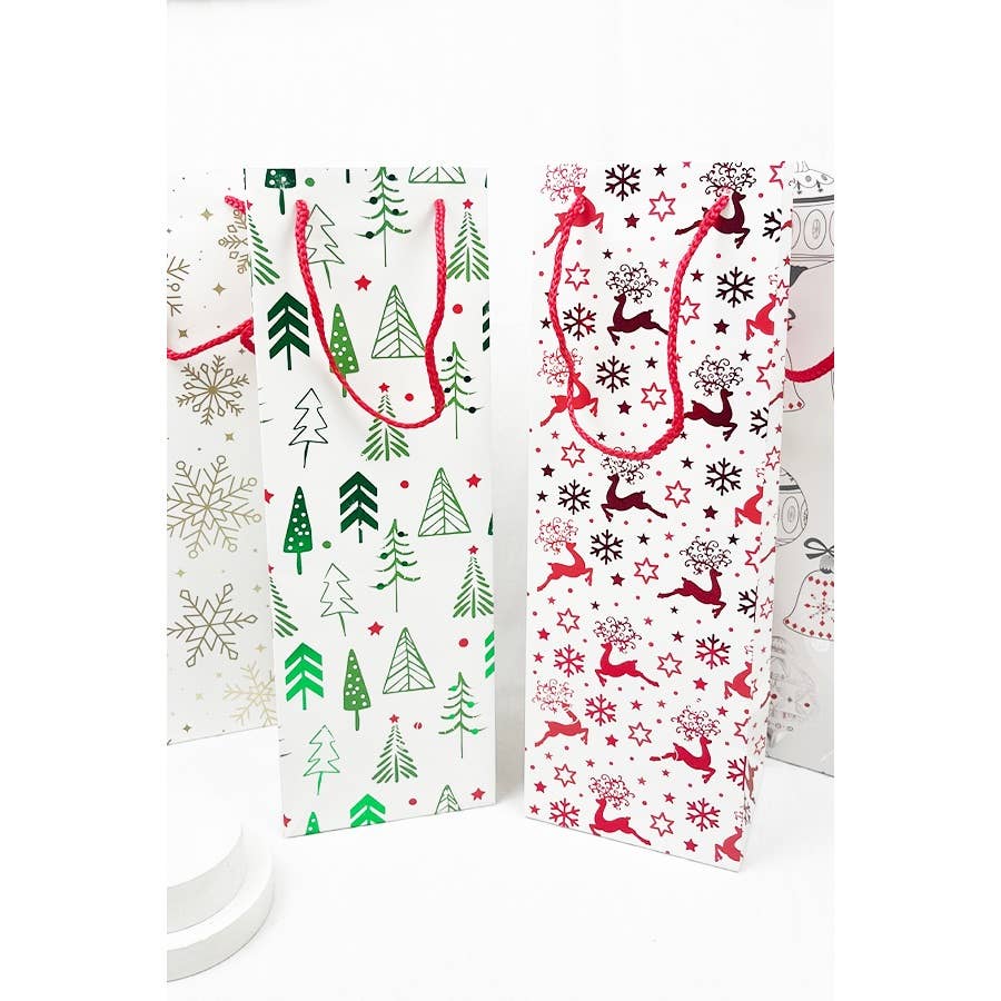 Christmas Theme Wine Gift Bag-Love and Repeat-Market Street Nest, Fashionable Clothing, Shoes and Home Décor Located in Mabank, TX