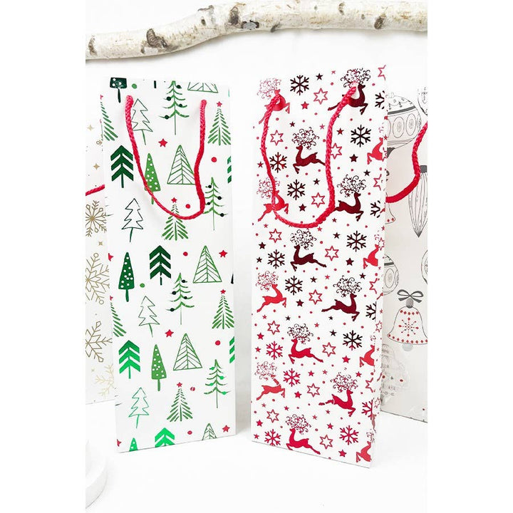Christmas Theme Wine Gift Bag-Love and Repeat-Market Street Nest, Fashionable Clothing, Shoes and Home Décor Located in Mabank, TX