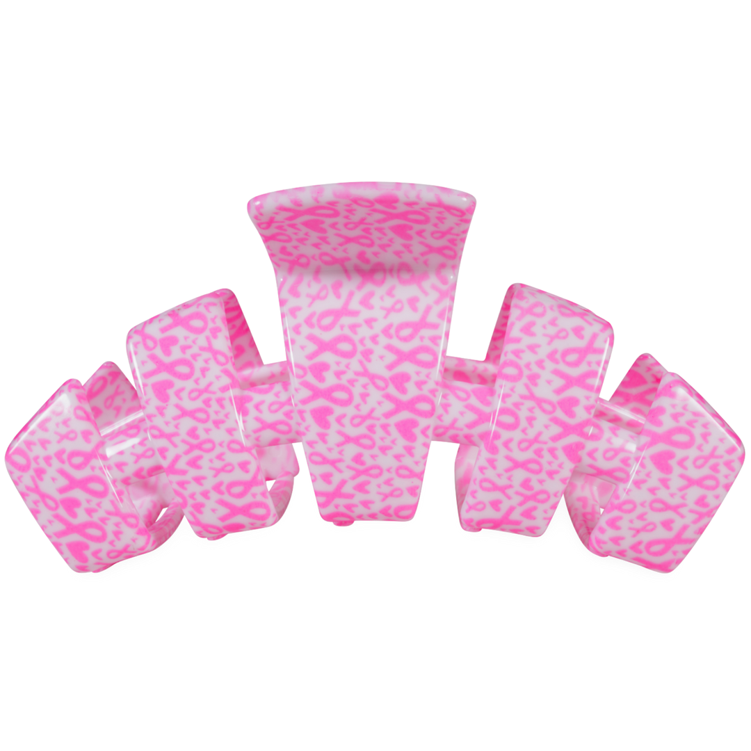 Classic | Breast Cancer Awareness | Large | Claw Clip-TELETIES-Market Street Nest, Fashionable Clothing, Shoes and Home Décor Located in Mabank, TX