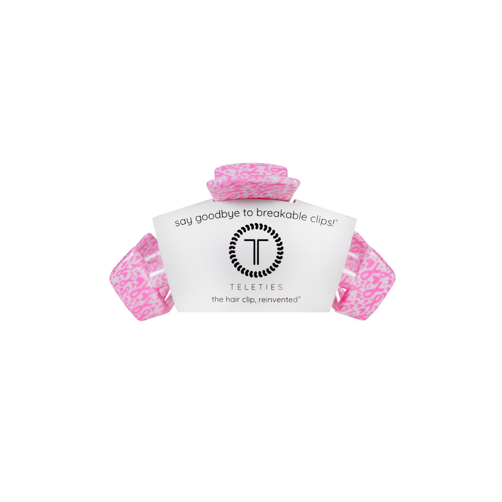 Classic | Breast Cancer Awareness | Small | Claw Clip-TELETIES-Market Street Nest, Fashionable Clothing, Shoes and Home Décor Located in Mabank, TX