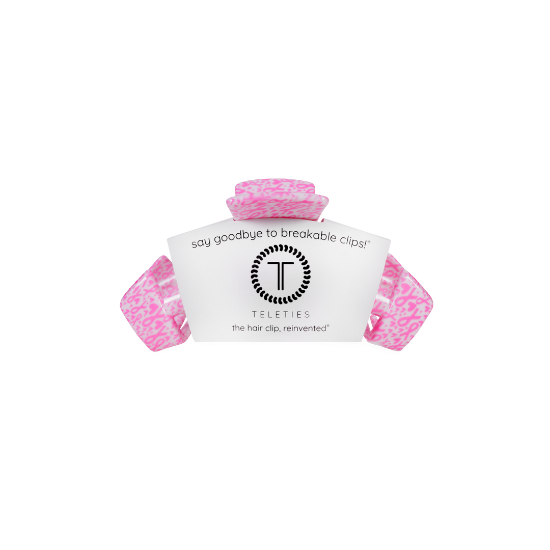 Classic | Breast Cancer Awareness | Small | Claw Clip-TELETIES-Market Street Nest, Fashionable Clothing, Shoes and Home Décor Located in Mabank, TX