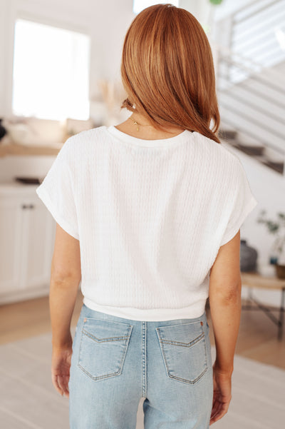 Clearly Classic Short Sleeve Top in White-Tops-Ave Shops-Market Street Nest, Fashionable Clothing, Shoes and Home Décor Located in Mabank, TX